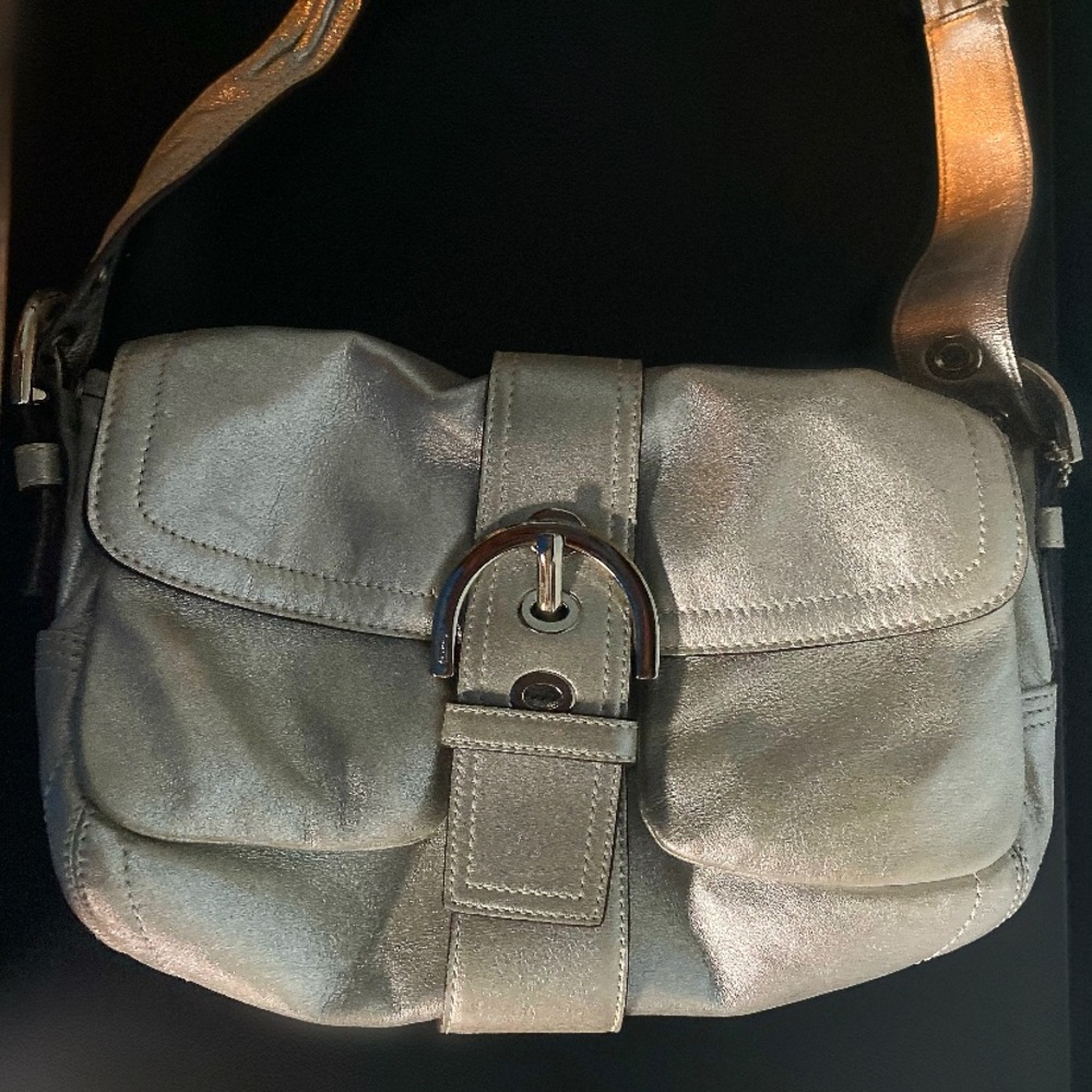 Vintage Coach Soho Handbag Metallic Shimmer